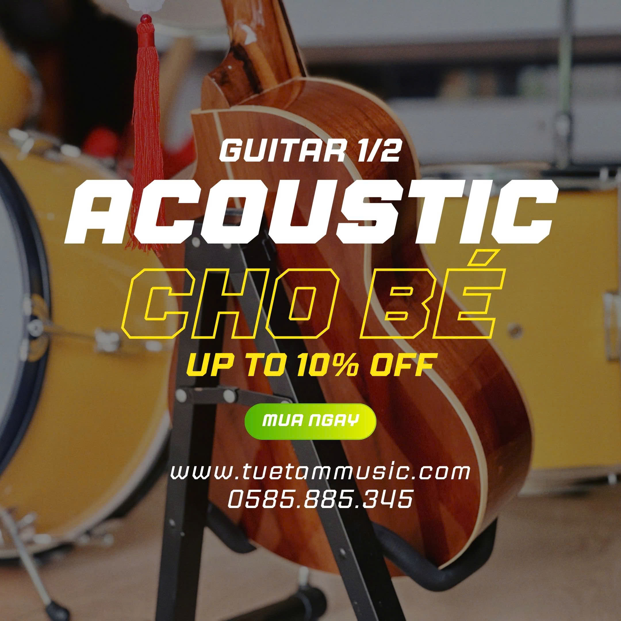 Đàn Guitar kích thước nhỏ cho bé