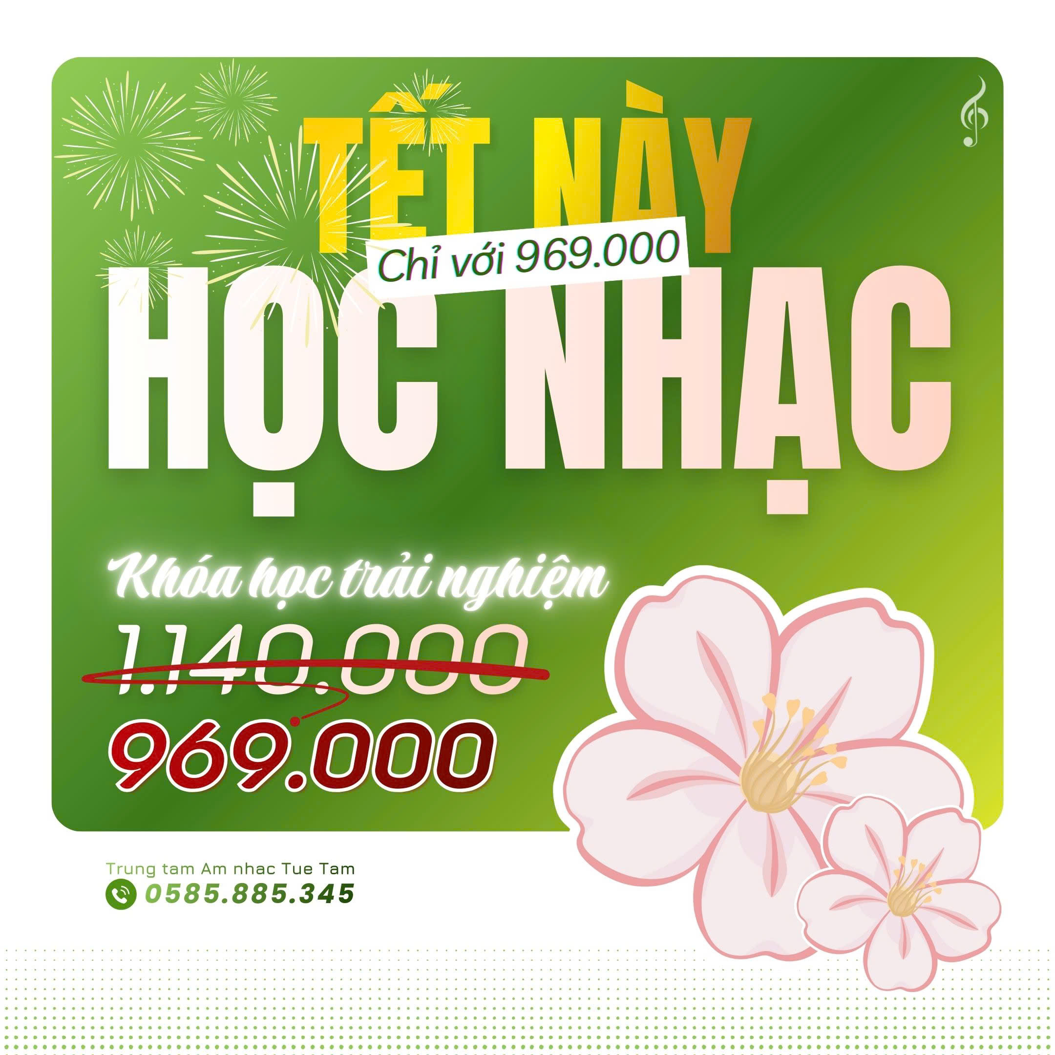 Học nhạc chỉ với 969k tại Long An