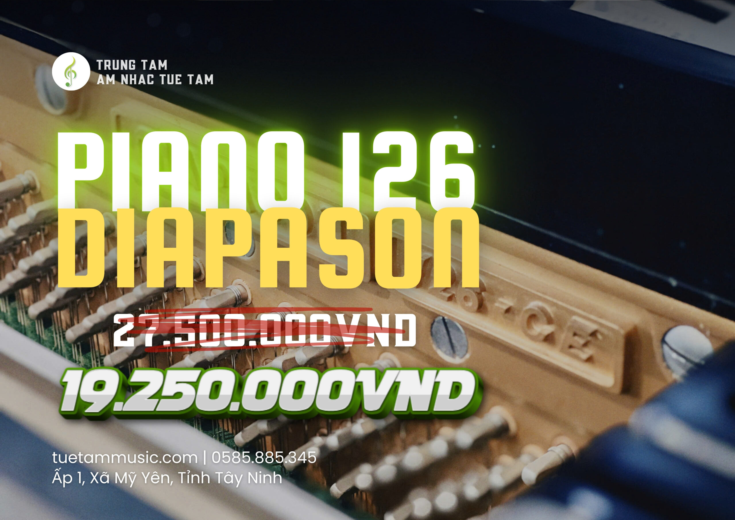 Piano cơ giảm giá mừng đại lễ tại Tây Ninh
