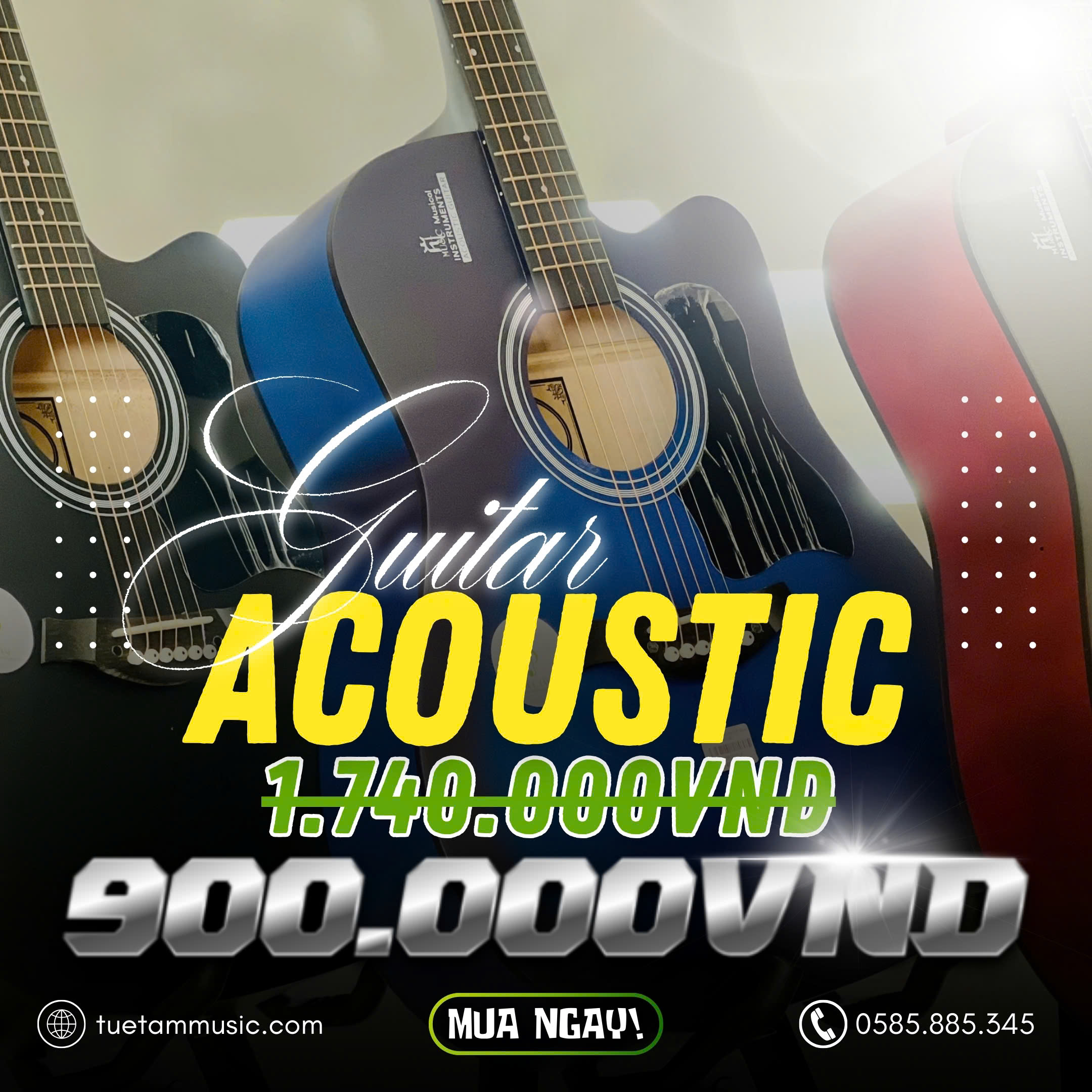 Guitar giảm giá mừng đại lễ tại Tây Ninh