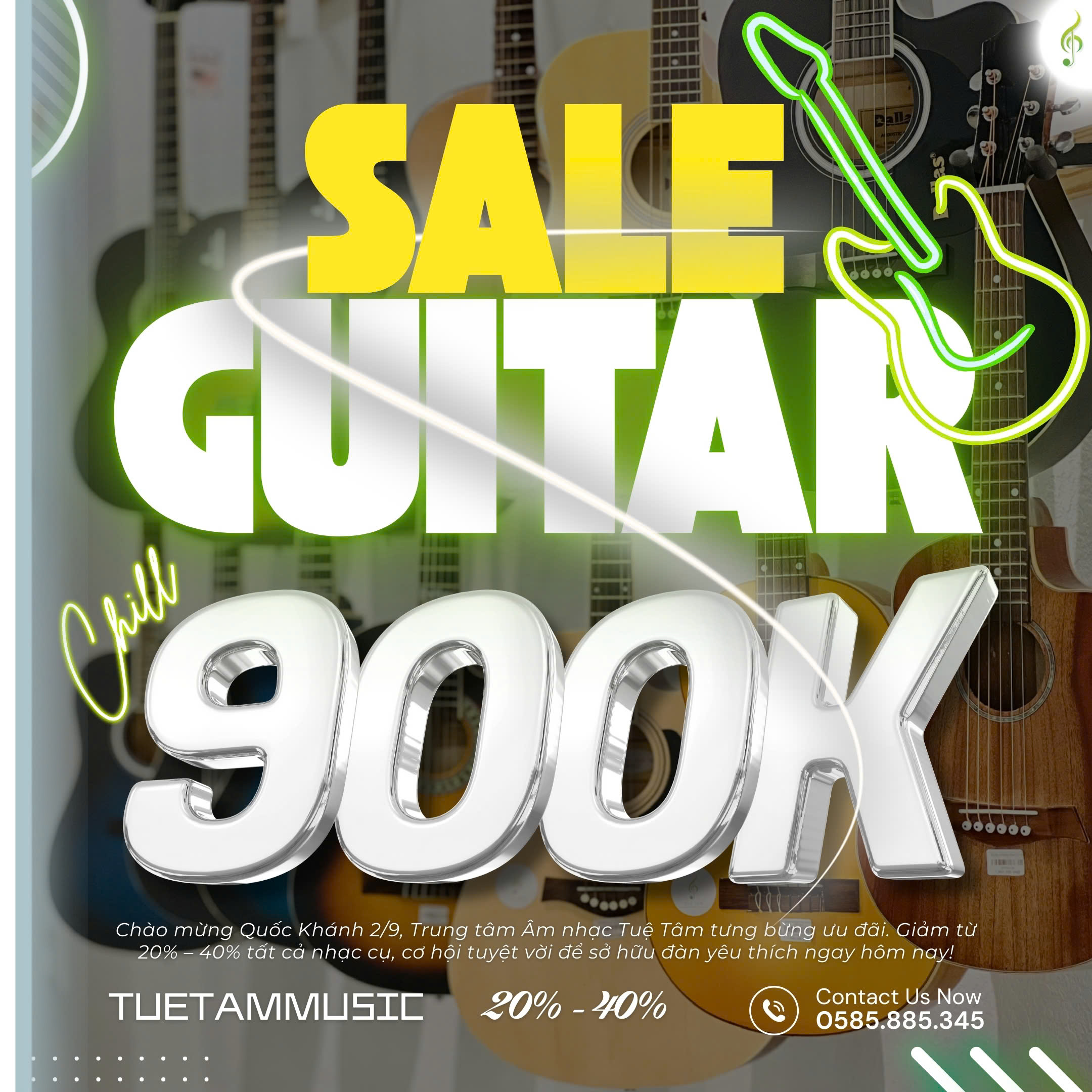 mua guitar giá rẻ mùa quốc khánh tại tây ninh