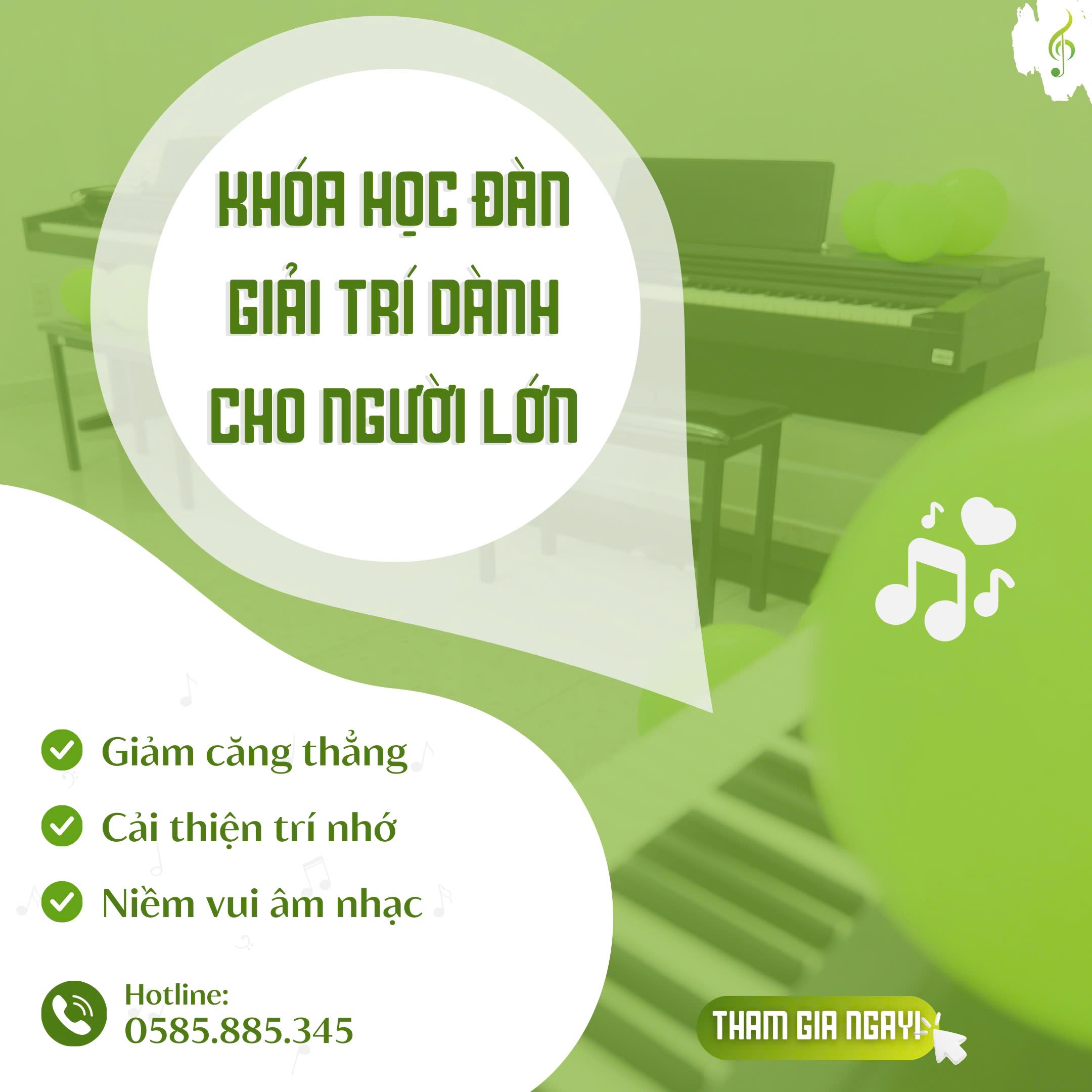 Lớp dạy nhạc cho người lớn tại Tây Ninh
