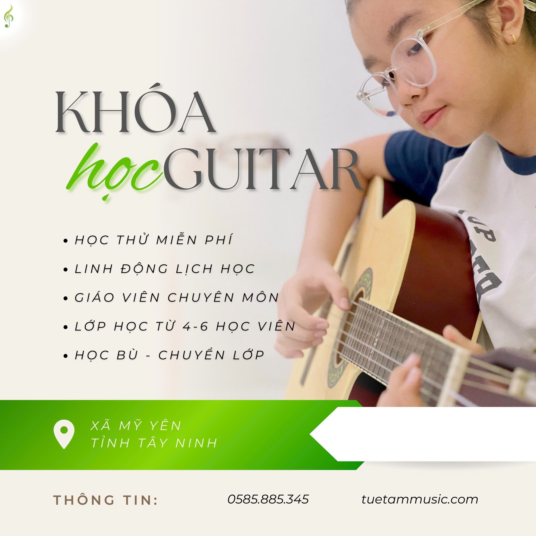 Trung tâm dạy Guitar uy tín tại Tây Ninh