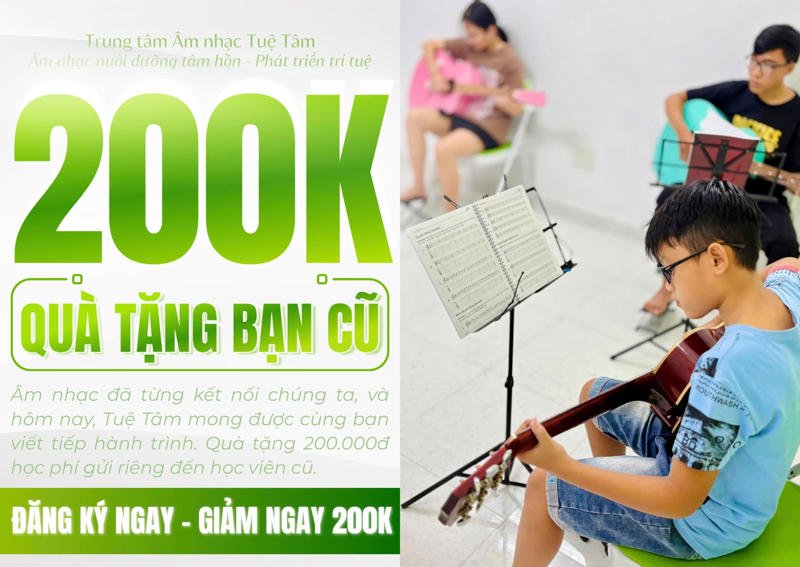 Học nhạc giảm ngay 200K tại Tây Ninh