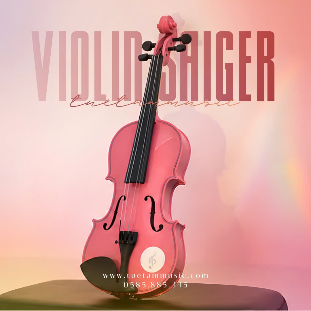 Đàn Violin Saiger V5 màu hồng